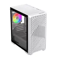 KeepOut XC-220W GLASS carcasa de ordenador Blanco