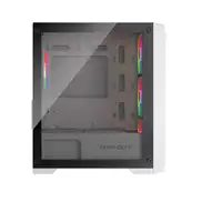 KeepOut XC-220W GLASS carcasa de ordenador Blanco