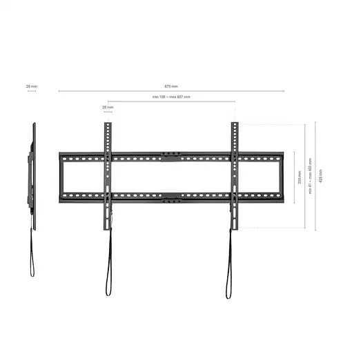 AISENS Soporte ECO Ultra Delgado para Monitor/TV 75Kg de 37-90, Negro