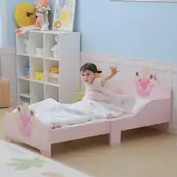 Cama para Niños de +3 Años 143x73x60 cm Carga 50 kg Rosa HOMCOM