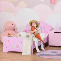 Cama Infantil de Madera para +3 Años con Lateral de Protección HOMCOM
