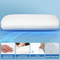 Almohada Viscoelástica de Espuma Viscoelástica con Diseño Ergonómico HOMCOM