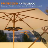Estufa Exterior Eléctrica 2400W con 3 Niveles de Calor Ø55x8 cm Outsunny