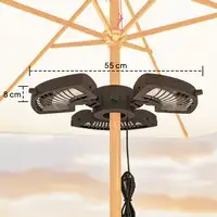Estufa Exterior Eléctrica 2400W con 3 Niveles de Calor Ø55x8 cm Outsunny