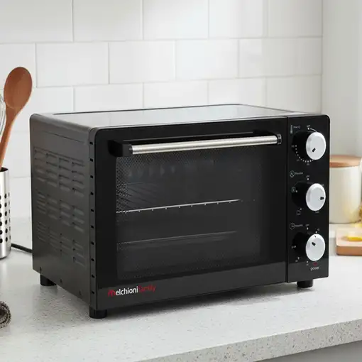 Horno Eléctrico Sobremesa 31L 1500W Grill Negro ENJOY 31 MELCHIONI FAMILY