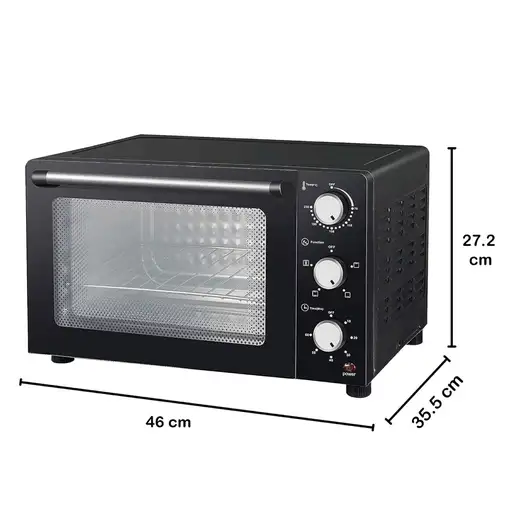 Horno Eléctrico Sobremesa 24L 1200W Grill Negro ENJOY 24 MELCHIONI FAMILY