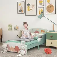 Cama Infantil de Madera 143x77x60 cm para Niños de 3-6 Años Carga 40 kg ZONEKIZ