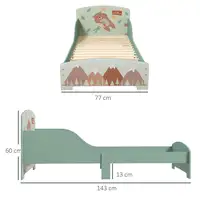 Cama Infantil de Madera 143x77x60 cm para Niños de 3-6 Años Carga 40 kg ZONEKIZ