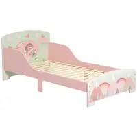 Cama Infantil de Madera 143x77x60 cm para Niños de 3-6 Años Carga 40 kg ZONEKIZ