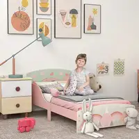 Cama Infantil de Madera 143x77x60 cm para Niños de 3-6 Años Carga 40 kg ZONEKIZ