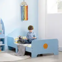 Cama para Niños de 3-6 Años 143x74x59 cm con Barreras de Protección ZONEKIZ