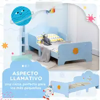 Cama para Niños de 3-6 Años 143x74x59 cm con Barreras de Protección ZONEKIZ