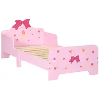 Cama Infantil de Madera 143x74x59 cm para Niños de 3-6 Años Carga 80 kg ZONEKIZ
