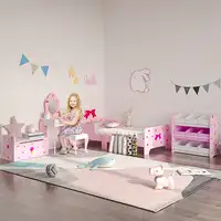 Cama Infantil de Madera 143x74x59 cm para Niños de 3-6 Años Carga 80 kg ZONEKIZ