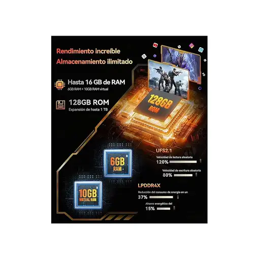 Cubot King Kong ES 16,5 cm (6.5") SIM doble Android 14 4G USB Tipo C 6 GB 128 GB