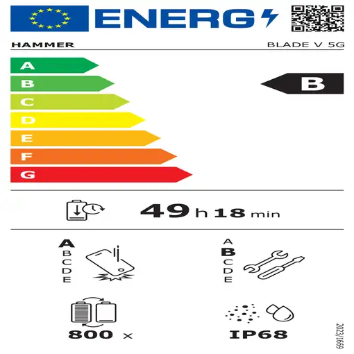 Smartphone HAMMER Blade V 5G 8/256 16,7 cm (6.59'')  256GB/8GB RAM negro HAMMER
