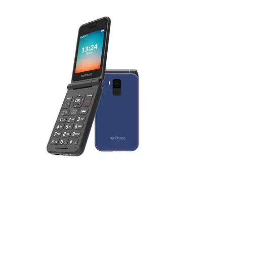 myPhone FLIP LTE 7,11 cm (2.8") Azul, Gris Teléfono con cámara