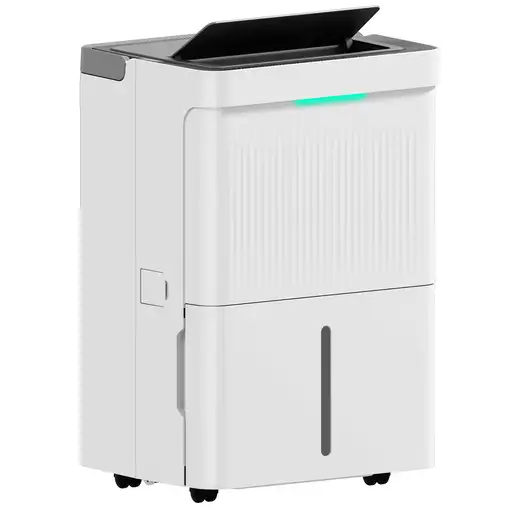 Deshumidificador 35L/día Depósito de Agua 5,5L hasta 40-100㎡ Blanco HOMCOM Deshumidificador 35L/día Depósito de Agua 5,5L hasta 40-100㎡ Blanco HOMCOM