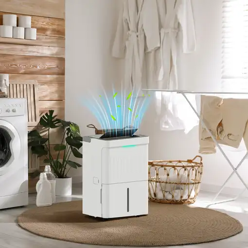 Deshumidificador 35L/día Depósito de Agua 5,5L hasta 40-100㎡ Blanco HOMCOM