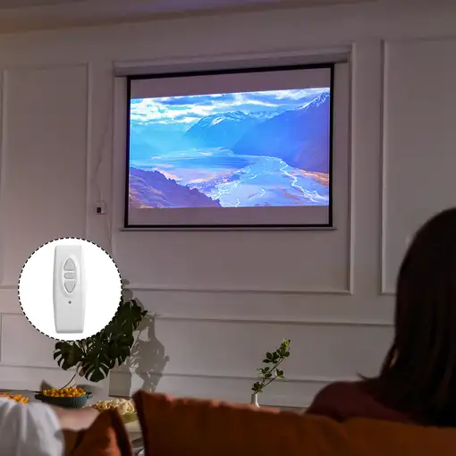 Pantalla del Proyector Eléctrica Portátil Universal 84"4:3 Control Remoto HOMCOM