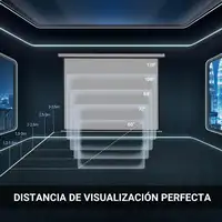 Pantalla del Proyector Eléctrica Portátil Universal 84"4:3 Control Remoto HOMCOM