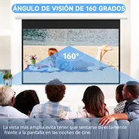 Pantalla de Proyector Eléctrica 84 Pulgadas Formato 16:9 186x105cm Blanco HOMCOM
