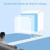 Pantalla de Proyector Eléctrica 84 Pulgadas Formato 16:9 186x105cm Blanco HOMCOM