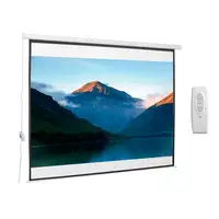 Pantalla de Proyector Eléctrica 120 Pulgadas 244x183 cm Blanco HOMCOM