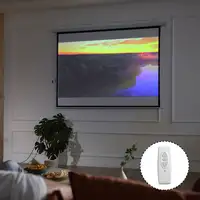 Pantalla de Proyector Eléctrica 120 Pulgadas 244x183 cm Blanco HOMCOM