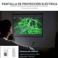 Pantalla de Proyector Eléctrica 120 Pulgadas 244x183 cm Blanco HOMCOM