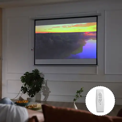Pantalla de Proyector Eléctrica de 100" 4:3 con Control Remoto HOMCOM