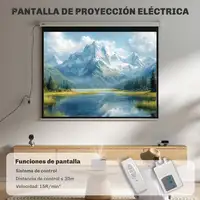 Pantalla de Proyector Eléctrica de 100" 4:3 con Control Remoto HOMCOM