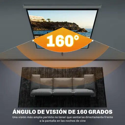 Pantalla de Proyector Eléctrica de 100" 4:3 con Control Remoto HOMCOM