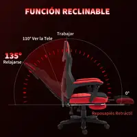 Silla de Oficina Altura Ajustable Reclinable hasta 135 Grados Vinsetto Silla de Oficina Altura Ajustable Reclinable hasta 135 Grados Vinsetto