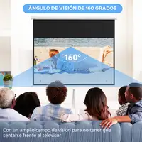 Pantalla de Proyector Manual 80 Pulgadas Formato 16:9 172x96 cm Blanco HOMCOM