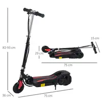 Patinete Eléctrico Plegable para Niños de 7-14 Años Ajustable de 82-93 cm HOMCOM