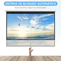 Pantalla de Proyector Manual 120 Pulgadas Formato 16:9 266x149 cm Blanco HOMCOM