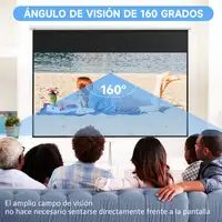 Pantalla de Proyector Manual 120 Pulgadas Formato 16:9 266x149 cm Blanco HOMCOM