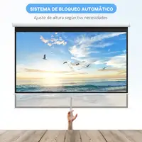 Pantalla de Proyector Manual 100 Pulgadas Formato 16:9 221x124 cm Blanco HOMCOM