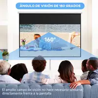 Pantalla de Proyector Manual 100 Pulgadas Formato 16:9 221x124 cm Blanco HOMCOM