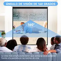 Pantalla de Proyector Manual 99 Pulgadas Formato 1:1 178x178 cm Blanco HOMCOM