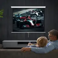 Pantalla Proyector de 84 Pulgadas Formato 4:3 4K Montaje en Pared o Techo HOMCOM