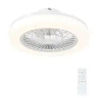 Ventilador de Techo con Luz LED 40 W Motor DC Reversible Blanco HOMCOM Ventilador de Techo con Luz LED 40 W Motor DC Reversible Blanco HOMCOM