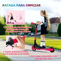 Patinete Eléctrico Plegable Motor 120 W Autonomía 6 KM MAX 10 KM/H Rojo SPORTNOW
