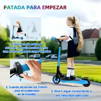 Patinete Eléctrico Plegable Motor 120 W Autonomía 6 KM MAX 10 KM/H Azul SPORTNOW