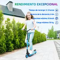 Patinete Eléctrico Plegable Motor 120 W Autonomía 6 KM MAX 10 KM/H Azul SPORTNOW