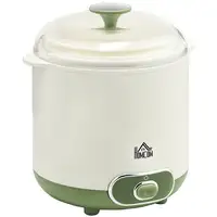 Yogurtera 20 W 1,5L con Indicador de Encendido 19,5x17,5x21,4 cm Blanco HOMCOM