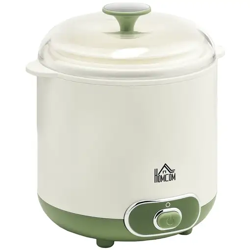 Yogurtera 20 W 1,5L con Indicador de Encendido 19,5x17,5x21,4 cm Blanco HOMCOM