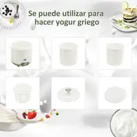 Yogurtera 20 W 1,5L con Indicador de Encendido 19,5x17,5x21,4 cm Blanco HOMCOM