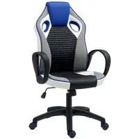 Silla Gamer Giratoria Tapizada en PU con Altura Ajustable Multicolor HOMCOM Silla Gamer Giratoria Tapizada en PU con Altura Ajustable Multicolor HOMCOM